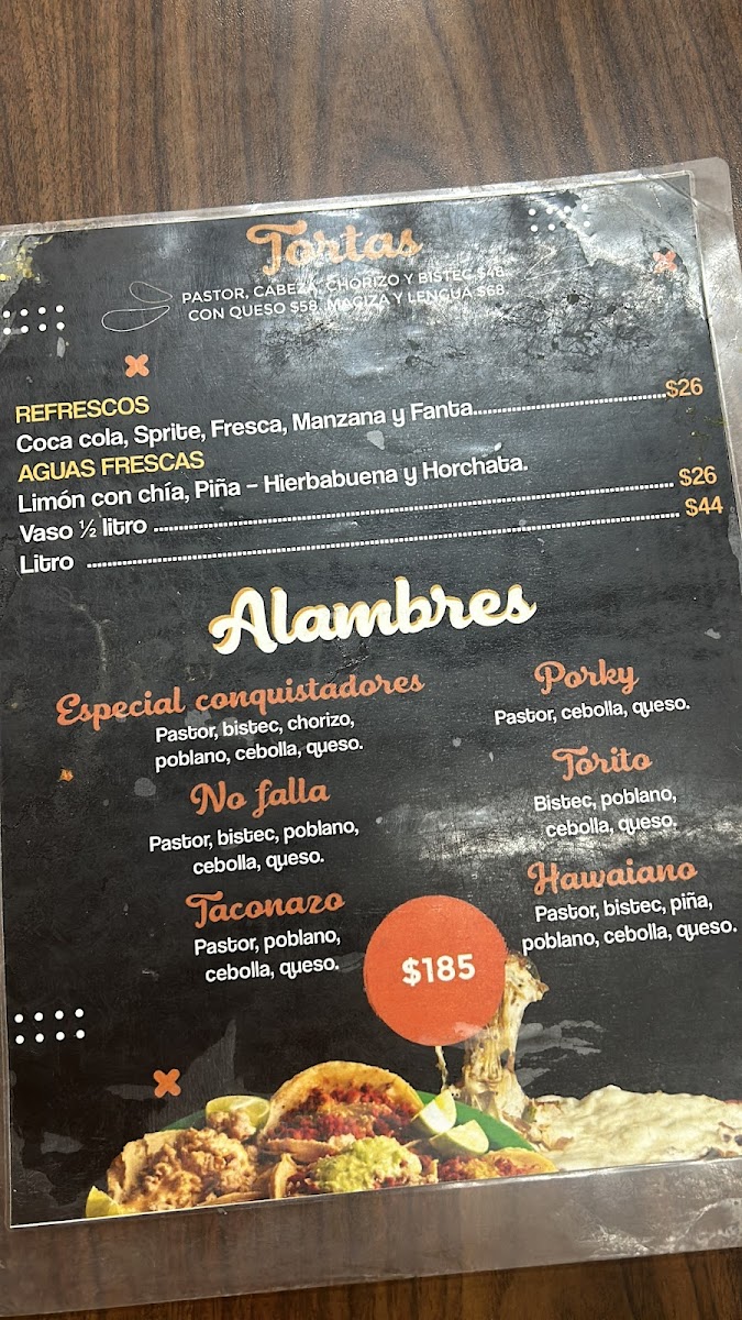 Conquistadores Taquería Menu - Image 1