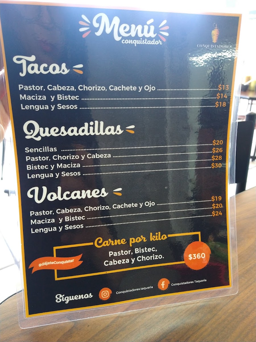 Conquistadores Taquería Menu - Image 4
